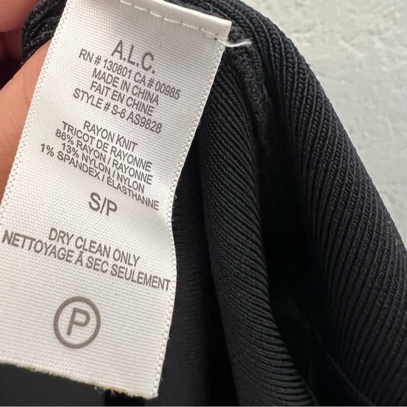 A.L.C. Barrett Racerback black fit and flare dress - Picture 7 of 8